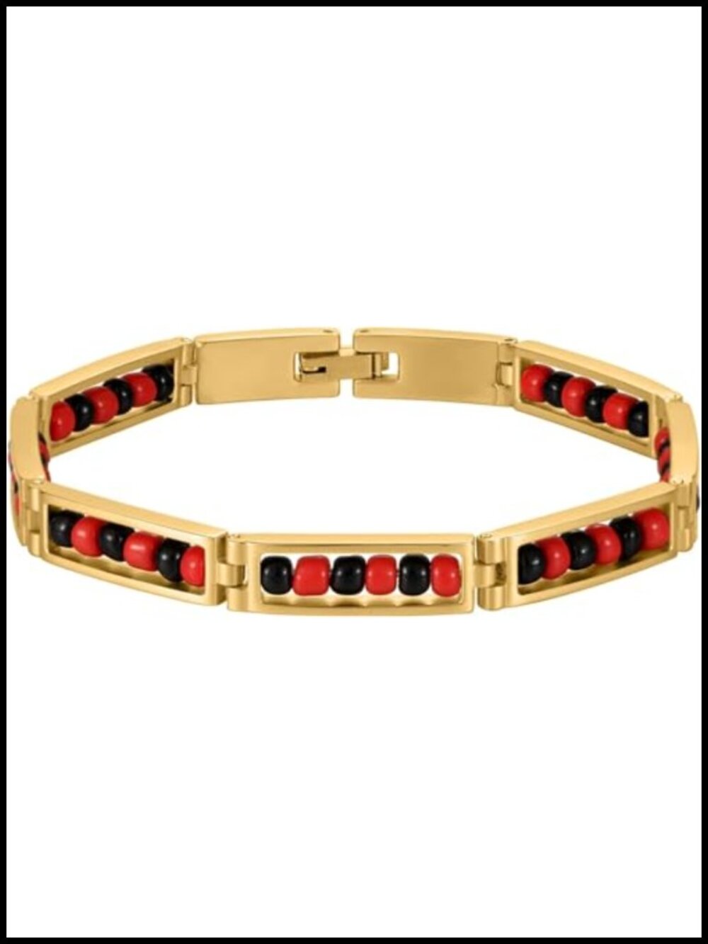 Titanium Steel Santeria Bracelet with Lobster Clasp, 7.5"
